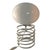 Metal Space Age Design Table Lamp in Opaline Glass Mounted on a Spiral Base by Ingo Maurer for Honsel For Sale - Image 7 of 9
