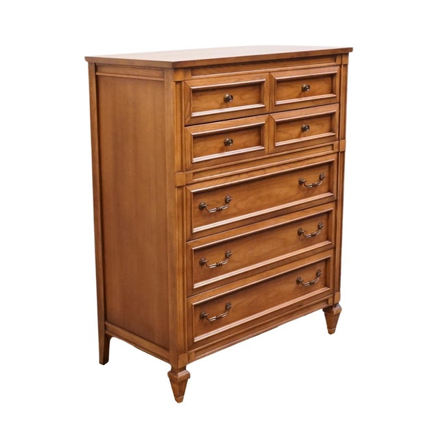 SHERRILL FURNITURE Solid Cherry Italian Neoclassical Tuscan Style 38" Chest of Drawers 3100 48" High 38" Wide 19" Deep We...