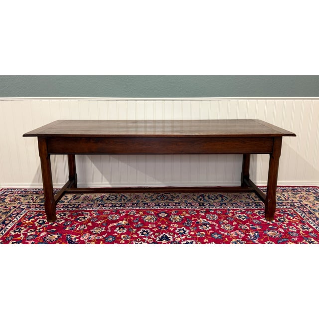 CHARMING Antique French Country Farmhouse Oak Dining Table Baker's Table with Drawer ~~86.5" Wide~~c. 1900-1920s This...