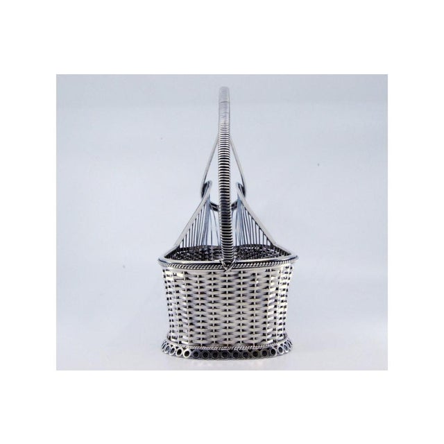Silver Bottle Basket with Friezes and Ring-Shaped Base For Sale - Image 5 of 8