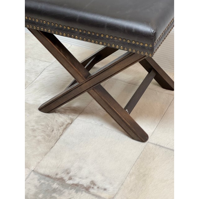 Brown Four Hands Elyse Ottoman, Durango Smoke For Sale - Image 8 of 12