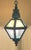 Vintage Verdigris Patina Lantern – Art Glass Hanging Chandelier/ Pendant For Sale In Miami - Image 6 of 16