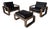 Hombre Lounge Chairs with Ottoman from Rosenthal, Germany, 1970s, Set of 3 For Sale