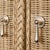 Wood Matthew Izzo Home Evander Wrapped Rattan Four Door Buffet With Satin Brass Door Pulls For Sale - Image 7 of 8