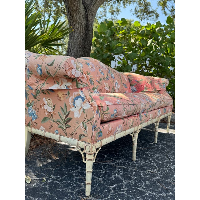 Vintage Hickory Chair Mark Hampton Collection Camelback Floral Upholstered Sofa For Sale In Tampa - Image 6 of 12