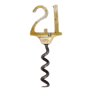 Mid 20th Century The "21" Club Silver Plate Corkscrew Made in England