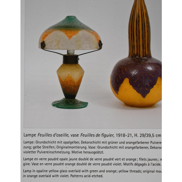 Large French Art Deco Pendant Light by Le Verre Francais Schneider - 1925 Cameo Chandelier France For Sale - Image 17 of 17