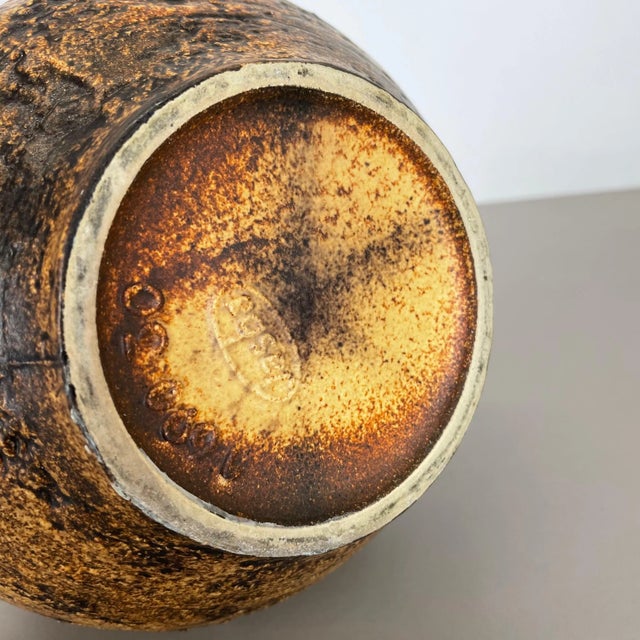 Large Fat Lava Pottery Vase by Jasba Ceramics, Germany, 1970s For Sale - Image 18 of 18