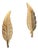 1990s Pair of Tiffany & Co Estate Leaf Earrings Clip-on 14k Gold Plated For Sale