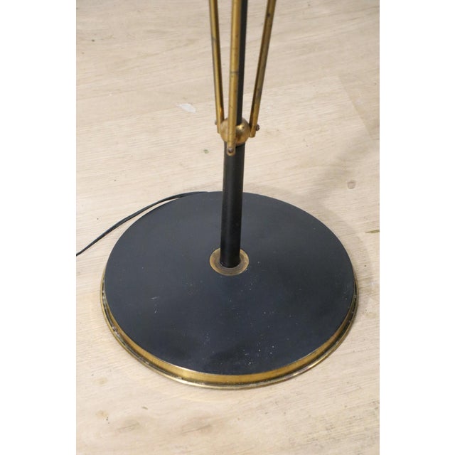 Mid-Century Modern Vintage Floor Lamp in Metal and Brass from Arlus, 1960s For Sale - Image 3 of 18