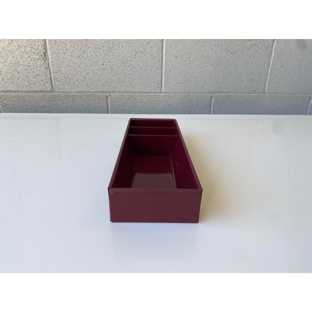 Tanker Desk Drawer Insert Repurposed as Desktop Organizer, Refinished in Wine Chairish