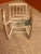 1970s Vintage White Wooden Children’s Nursery Rocking Chair With Black Etching and Music For Sale - Image 11 of 11