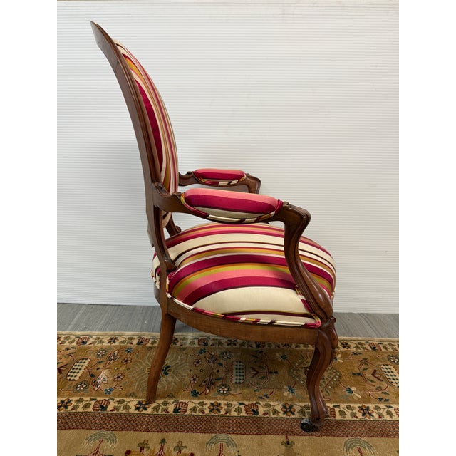 Rococo Circa 1890's Rococo Revival Bergère Chair For Sale - Image 3 of 12