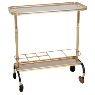 Mid-Century Bar Cart Coffee Table from MB, Italy, 1960s For Sale