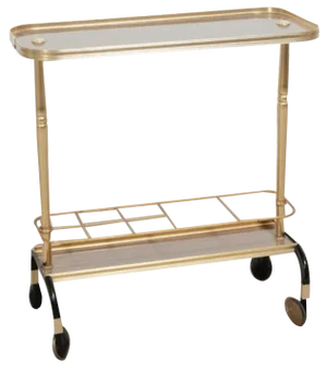 Mid-Century Bar Cart Coffee Table from MB, Italy, 1960s