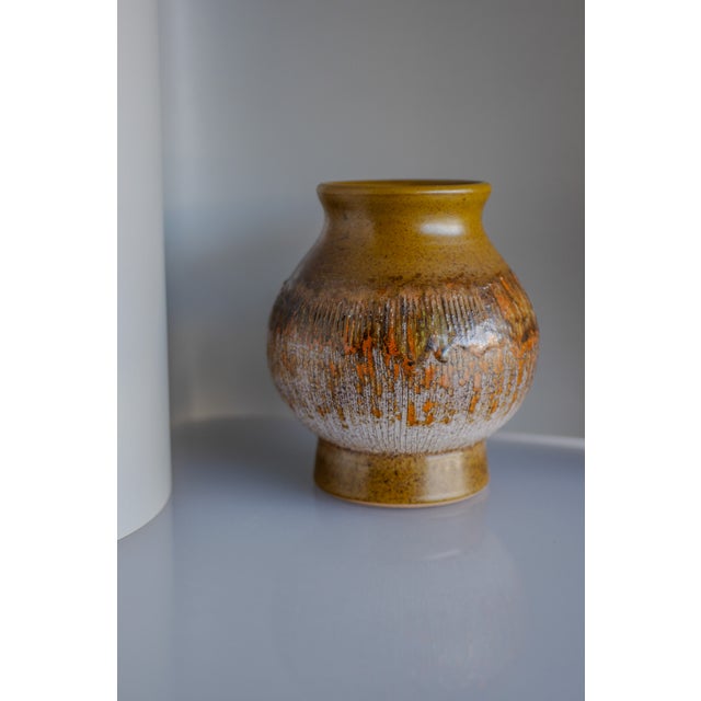 Mid-Century Scandinavian Modern Art Pottery Vase in Ceramic from Tilgmans, Sweden For Sale - Image 6 of 12