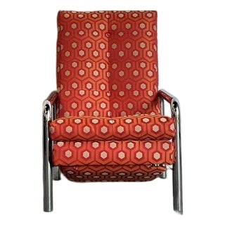 Vintage Milo Baughman for Thayer Coggin Tubular Chrome Recliner For Sale