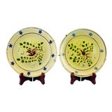 Antique 18th Century Ceramic Plates, Viterbo, Italy, Set of 2 For Sale