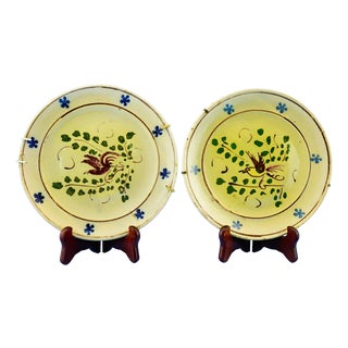Antique 18th Century Ceramic Plates, Viterbo, Italy, Set of 2 For Sale