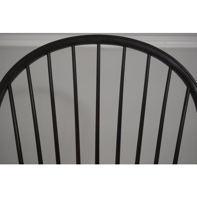 1980s Pair of Dr Dimes Black Bow Back Windsor Side Chairs For Sale - Image 5 of 18