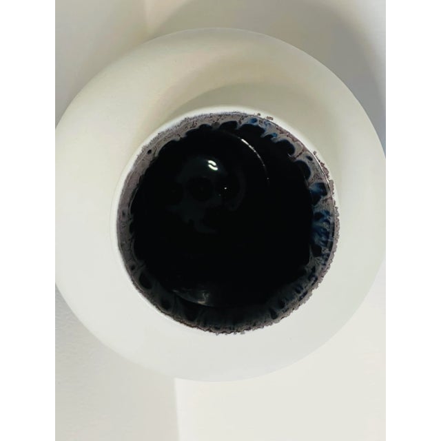 1960s Mid Century Modern German Ceramic Matte Finish Bulbous Vase For Sale - Image 5 of 7