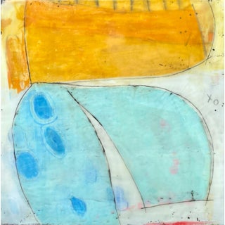 Original Encaustic Mixed Media Painting by Gina Cochran "That Long Ago Day" For Sale