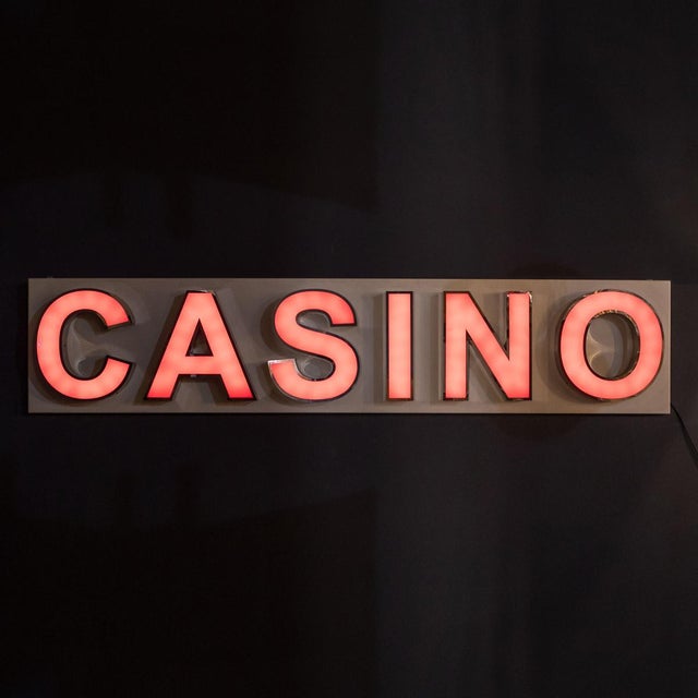 Illuminating Casino Advertising Sign, 1970s For Sale - Image 3 of 15