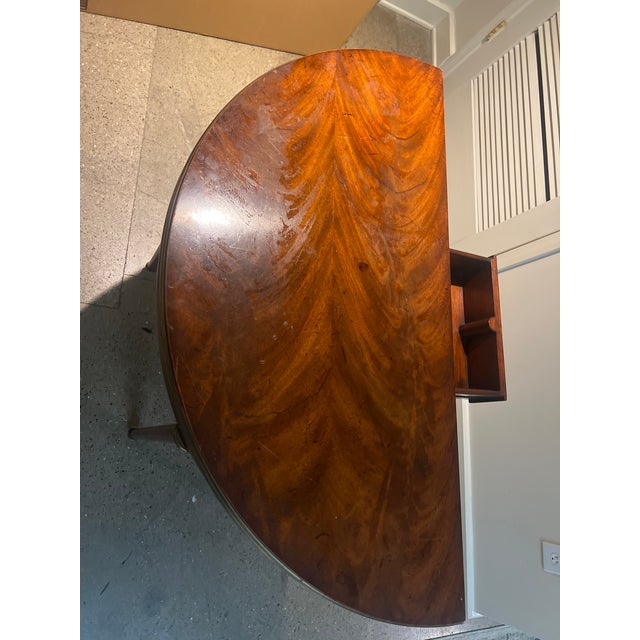 1960s Louis XVI Style Mahogany and Brass Card Table For Sale - Image 4 of 8