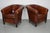 Vintage Dutch Cognac Leather Club Chairs, 1970s, Set of 2 For Sale - Image 12 of 18
