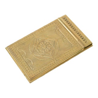 Tiffany Studios New York Adam Pattern Bronze Doré Notepad Holder, Circa 1910 For Sale