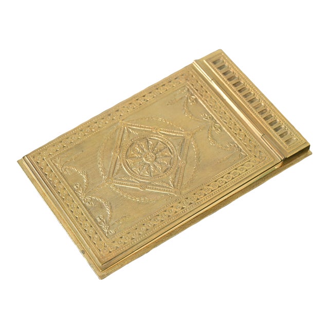 Tiffany Studios New York Adam Pattern Bronze Doré Notepad Holder, Circa 1910 For Sale