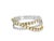 Elegant 14K White Gold Diamond Bridge Ring featuring 26 champagne diamonds and 16 white diamonds 0.9 carats total in a...