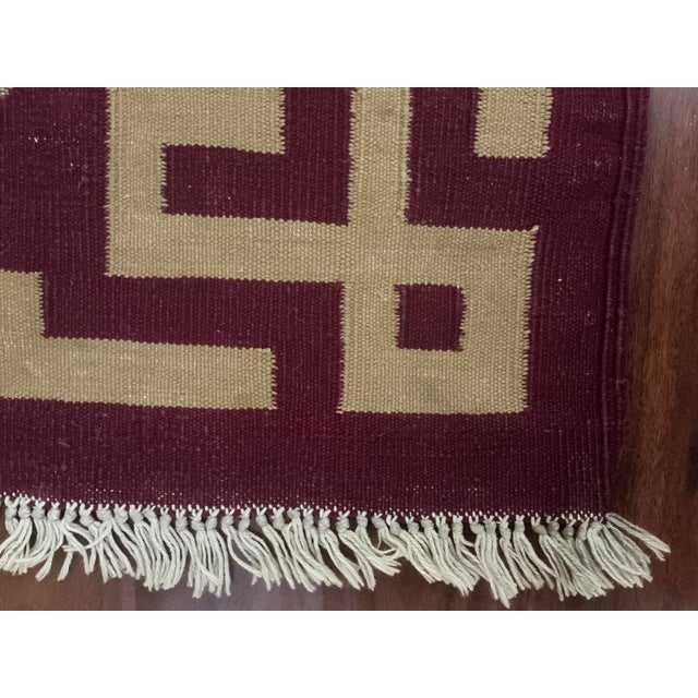 Native American Vintage Navajo Germantown Saddle Blanket, Mid-20th Century For Sale - Image 3 of 4