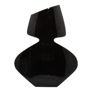 Modern Sculptural Vase in Black Shell by R&y Augousti For Sale