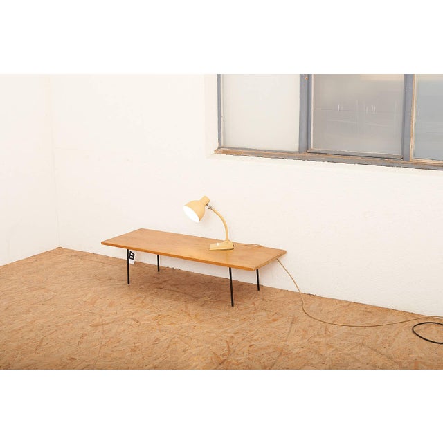 Model 4.356 Table Lamp with Cast Iron Base and Sand-Colored Sheet Iron Reflector, 1933 For Sale - Image 10 of 11