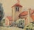 American Mid-Century California Mission Landscape Watercolor For Sale - Image 3 of 5