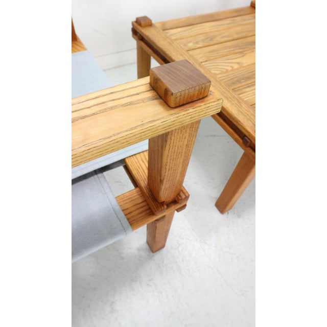 Japandi Safari Armchairs and Table attributed to Gerd Lange, 1965, Set of 3 For Sale - Image 14 of 18