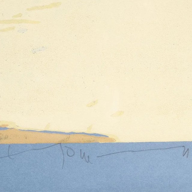 Klaus Fußmann Landscape near Steinbergkirche Original color linocut copy 66/95 framed behind glass High quality frame...