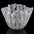 Beautiful vintage Murano hand blown white and purple ribbons Italian art glass fazzoletto / handkerchief vase. The piece...