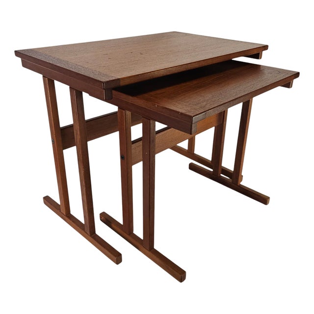 Mid Century Nh Collection Danish Teak Nesting Tables - Set of 2 For Sale