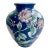 Chinoiserie Cobalt Blue Vase With Peonies For Sale