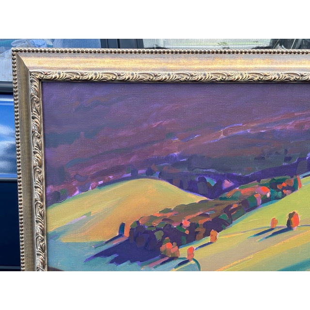 Mid 20th C. American Original Oil on Canvas - Large Mountain Valley Landscape For Sale - Image 4 of 11
