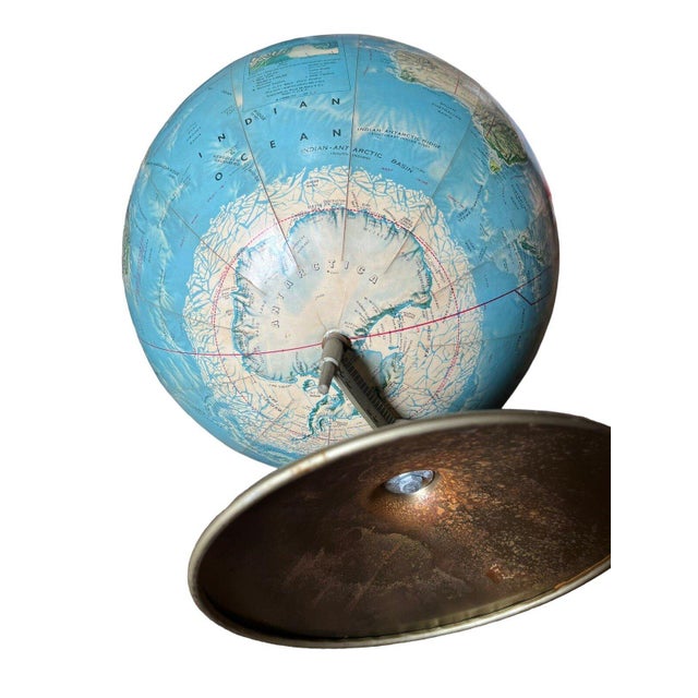 VTG Rand McNally 17" Topographical Globe With Metal Base - Soviet Union For Sale In Buffalo - Image 6 of 14