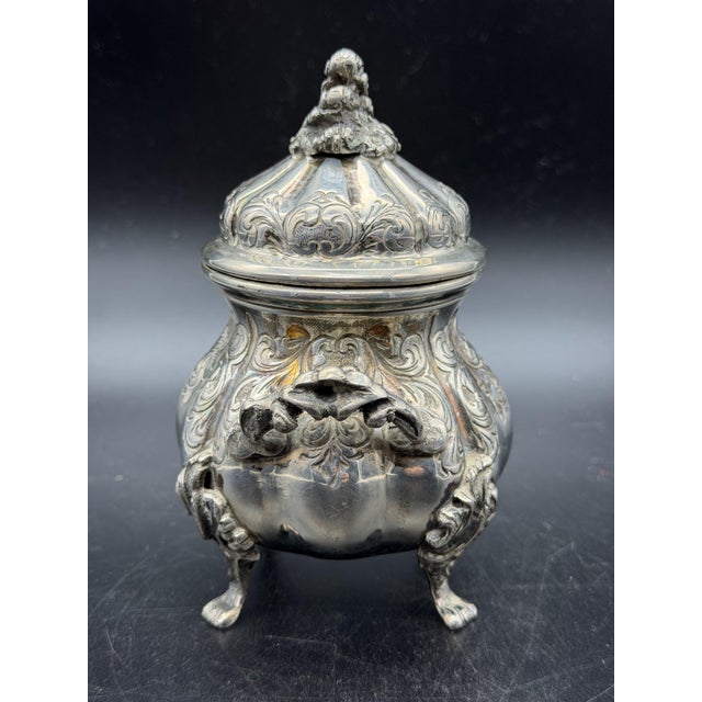 800 Silver Sugar Bowl, 1890s For Sale - Image 4 of 13