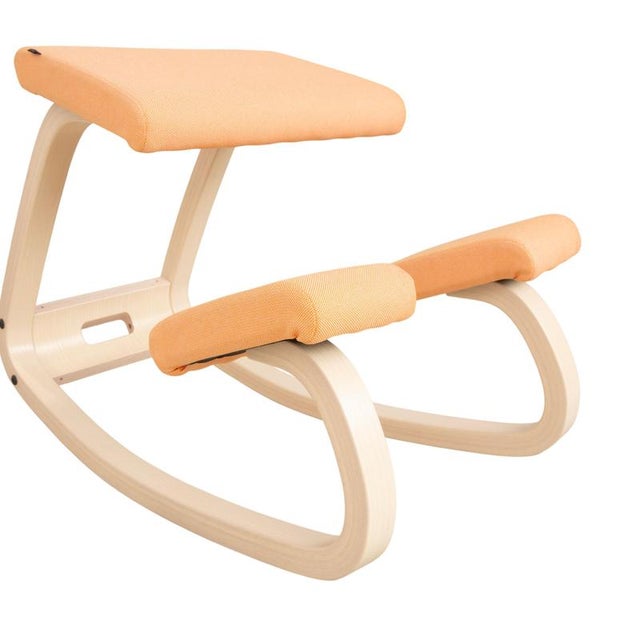 Ash and Fabric Variable Stool in Apricot from Varier For Sale - Image 4 of 13