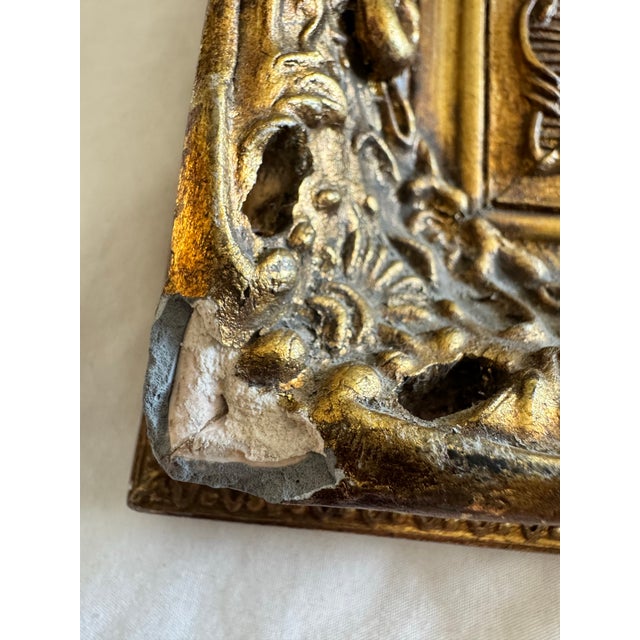 Antique French Oil on Panel Painting After François-Alfred Delobbe “Le Goûter Après Le Bain” in Ornate Gilt Frame For Sale In San Francisco - Image 6 of 8