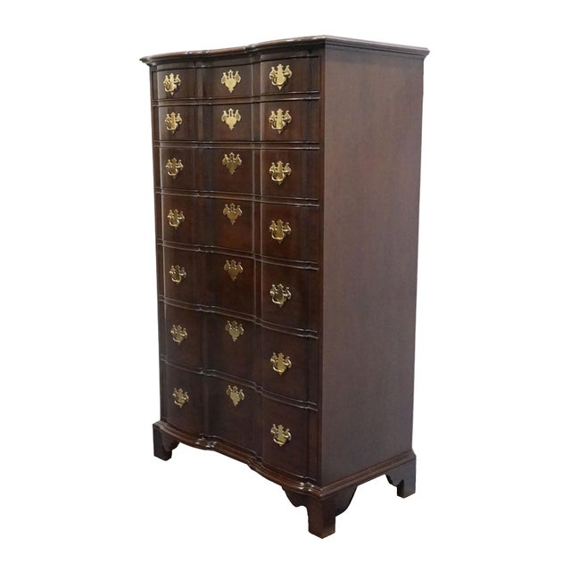 Late 20th Century Hickory Furniture Co. American Masterpiece Collection 37" Solid Mahogany Chest of Drawers 750-31 For Sale - Image 5 of 13