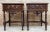 20th Century Solid Carved French Nightstands With Turned Columns & One Drawer, Set of 2 For Sale - Image 4 of 11