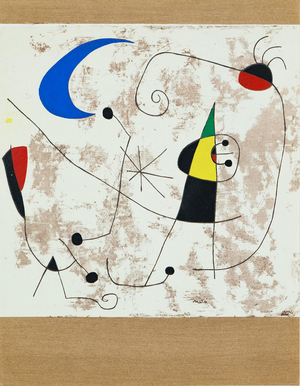 Joan Miro, Personnage dans la nuit, Lithograph