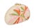 Dome clutch in natural raffia embroidered with multi color leaves. Ivory stone clasp closure. Lined with slip pocket and...